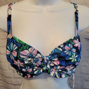 Sundazed Beka Floral-Print Bow Bikini Top
